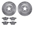 Dynamic Friction Co 7602-20017, Rotors-Drilled and Slotted-Silver with 5000 Euro Ceramic Brake Pads, Zinc Coated 7602-20017